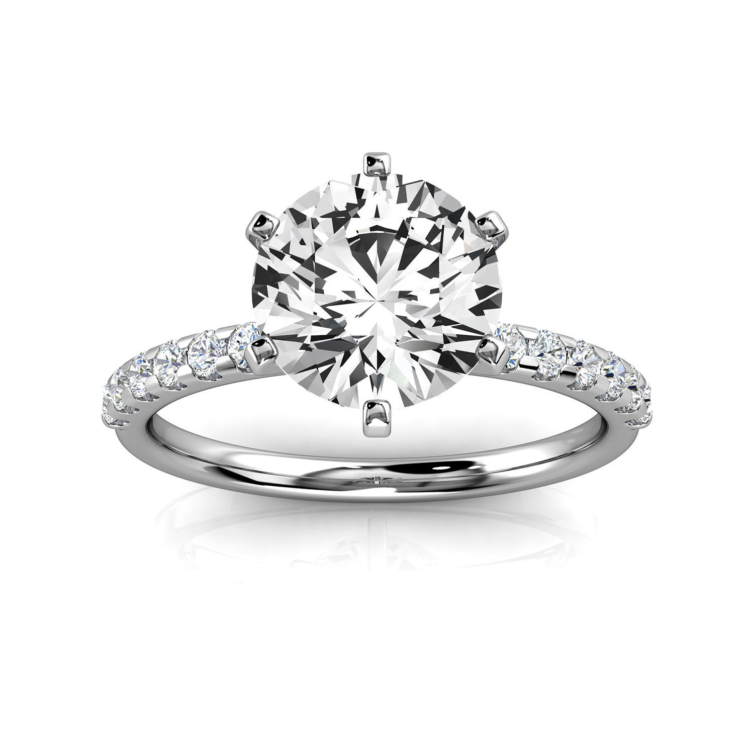 14K White Gold Erina Petite Micro-Prong Lab Grown Diamond Ring (1/5 ct. tw)